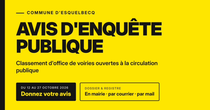 Avis d'enquête publique 